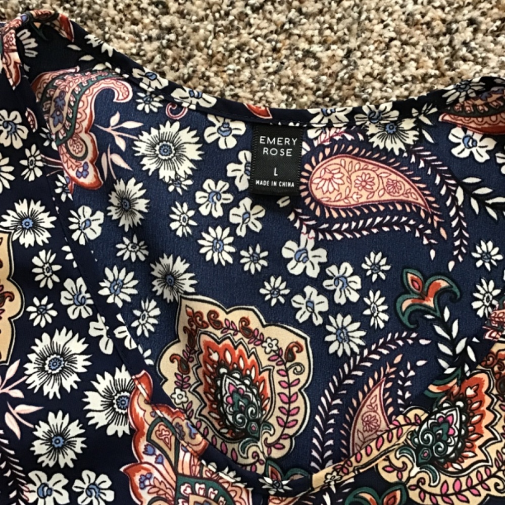 Emory Rose Sleeveless Blouse Sz L - Picture 4 of 7